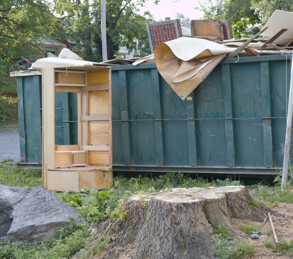 Overflowing dumpster in North Carolina